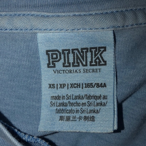 Light Blue Cropped Tee From PINK XS - Picture 4 of 4